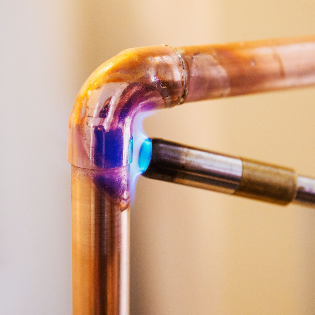 Copper water line